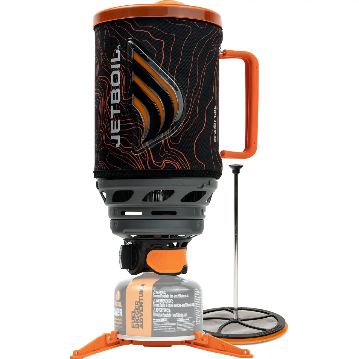 Black/Orange Topo