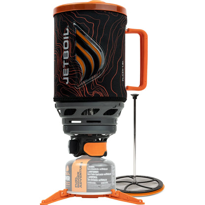 Black/Orange Topo