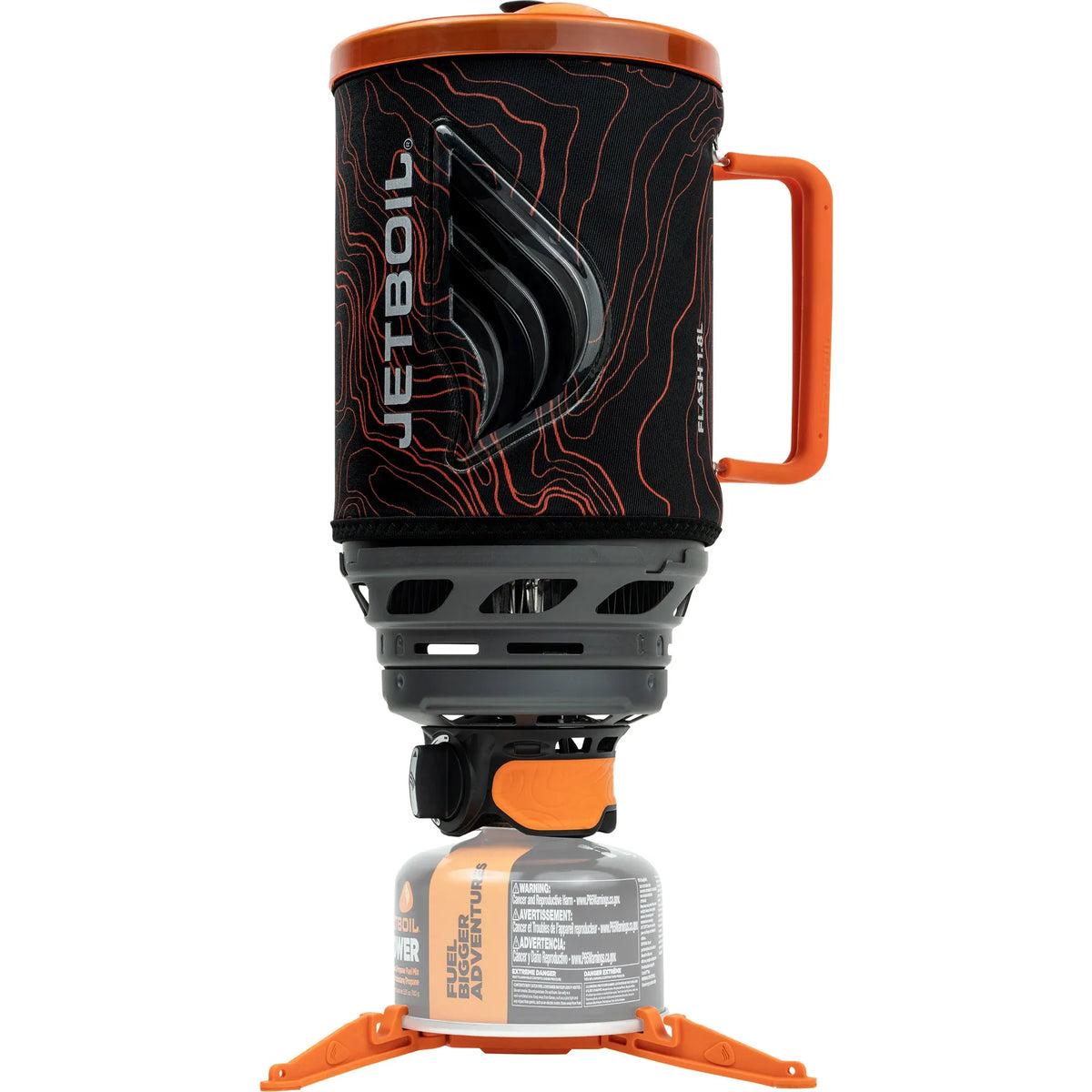 Black/Orange Topo
