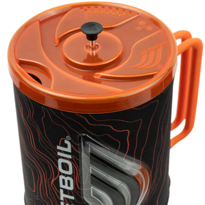 Black/Orange Topo