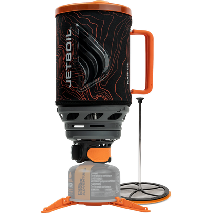 Black/Orange Topo