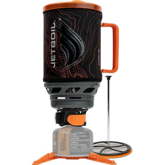 Black/Orange Topo